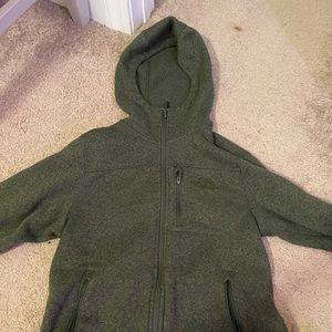 green north face jacket
